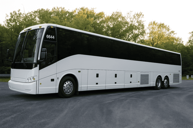 exterior of Bus Rental Company Arvada coach bus